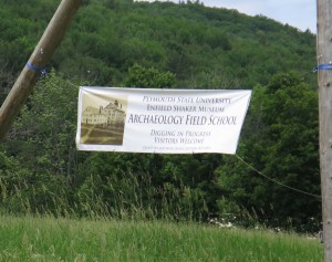 PSU banner displayed at the Enfield site.