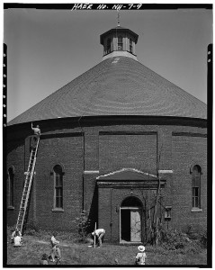 SIA team recording the Concord gasholder.